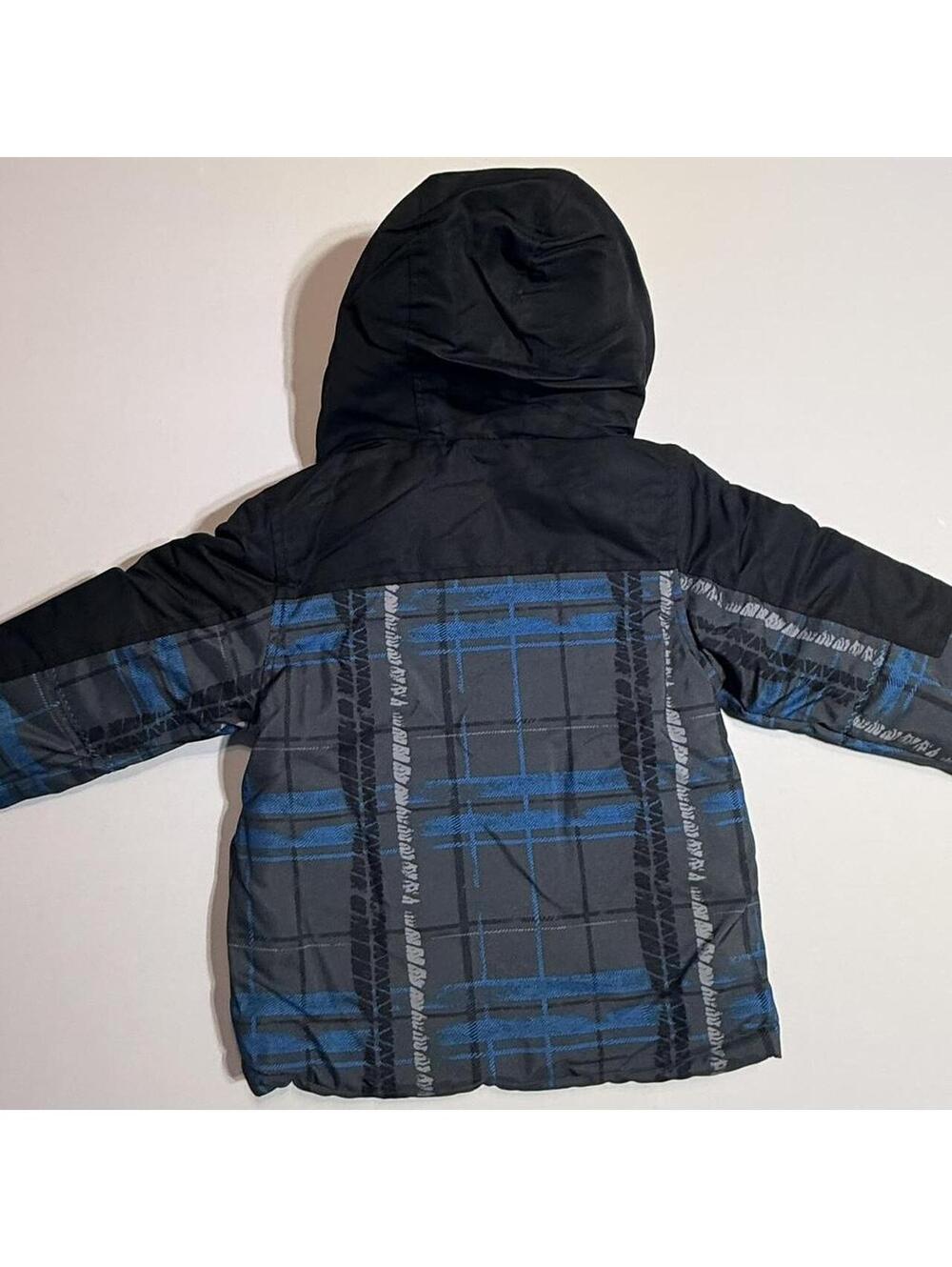 NWT Vintage Wonderkids Kmart Blue Plaid Puffer Jacket 4T - Picture 4 of 4